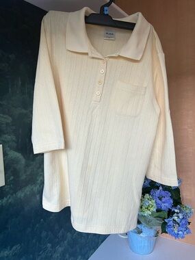 Blair Light Cream Knit Polo Shirt with Pocket